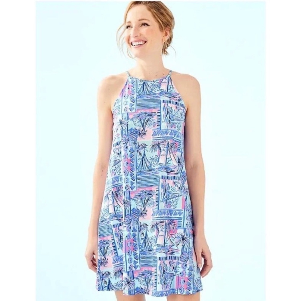 Lilly Pulitzer Margot Swing Dress short,sleeveless swing dress halter neckline M